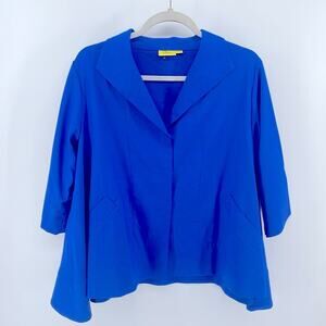 Roberta Roller Rabbit Jazz 3/4 sleeve unlined unstructured swing blazer sz XS/S